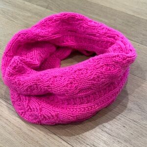 Ralph Lauren Bright Pink Knit Infinity Girls Scarf